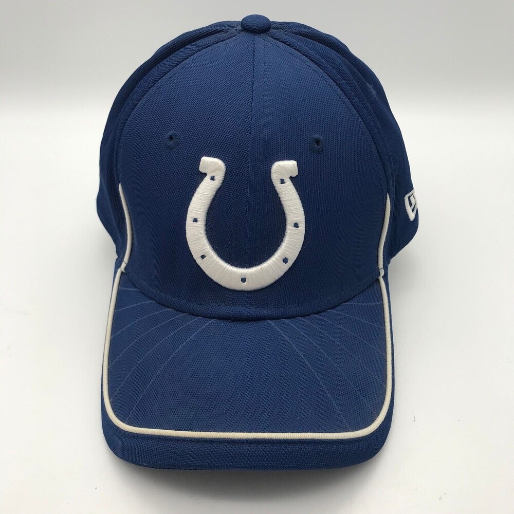 Indianapolis Colts NFL Baseball Cap Men's L-XL New Era Blue White Football  Hat